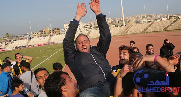 بالصور : فرحة فريق العهد باحرازه لقب بطولة لبنان