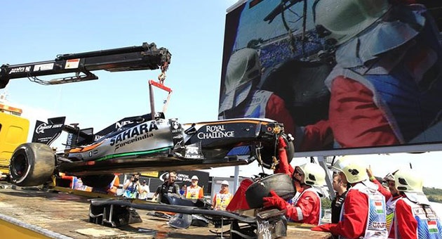 f1_24_7_630 بالصور : نجاة بيريز من حادث مروع في تجارب المجر