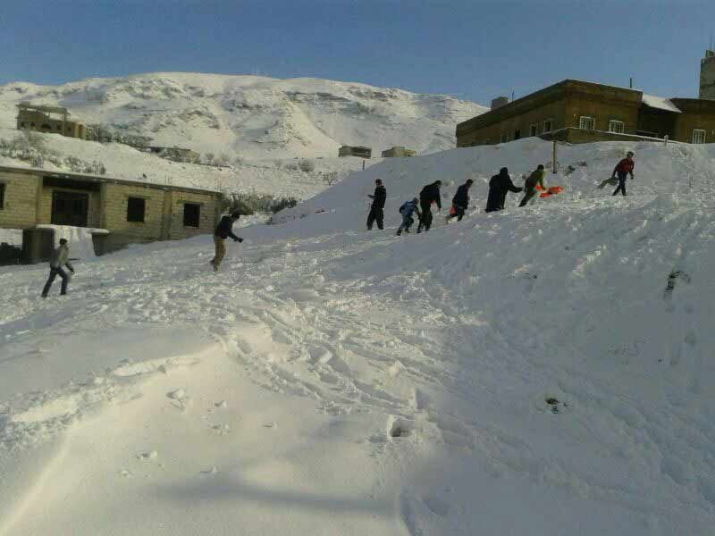العاصفة الثلجية في البقاع