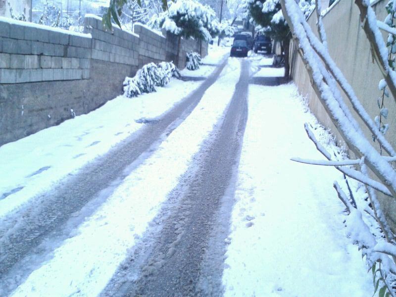 العاصفة الثلجية في البقاع
