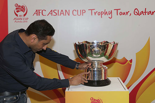وصول كأس آسيا الى قطر 