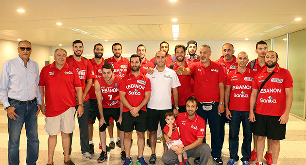 منتخب لبنان لكرة السلة  عاد من الصين 