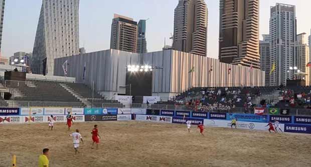  إيران تفوز على روسيا وتتأهل الى نصف نهائي كأس القارات لكرة القدم الشاطئية 