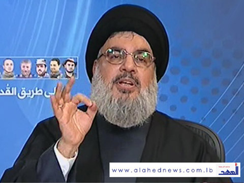 كلمة السيد نصر الله خلال احتفال تكريم شهداء القنيطرة