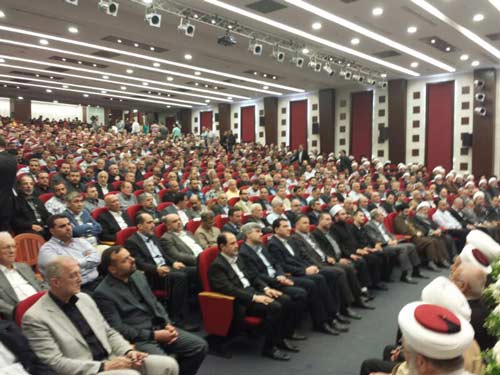 الإحتفال التأبيني لفقيد العلم والجهاد سماحة العلامة الشيخ مصطفى قصير السيد نصر الله: الحل السياسي يبدأ وينتهي مع الاسد