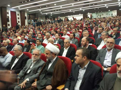 الإحتفال التأبيني لفقيد العلم والجهاد سماحة العلامة الشيخ مصطفى قصير السيد نصر الله: الحل السياسي يبدأ وينتهي مع الاسد