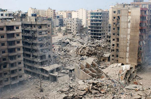 آثار العدوان الصهيوني على الضاحية الجنوبية 13 تموز 2006: مجزرة مروّعة في الدوير فجراً.. والعدوان يطال مطار بيروت الدولي