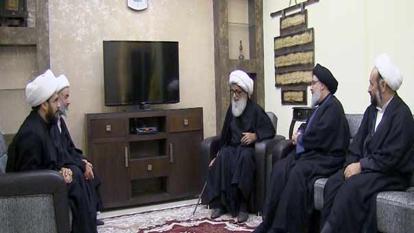 السيد نصرالله يزور المرجع الديني بشير النجفي ويستقبل  وزير الدفاع سمير مقبل

