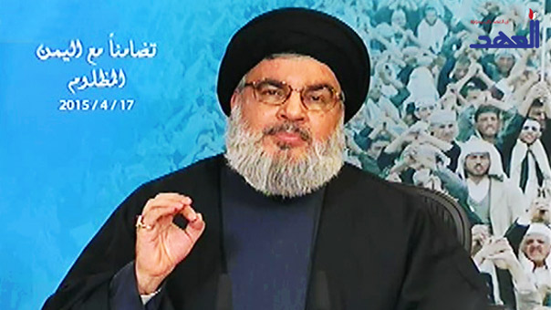 سماحة الأمين العام لحزب الله السيد حسن نصر الله السيد نصر الله: لن يمنعنا التهويل ولا التهديد من إعلان موقفنا المستنكر للعدوان على اليمن.. وللقول للسعودي كفى