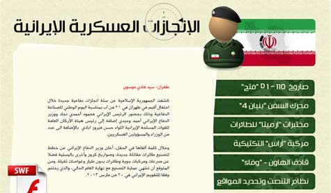 إنفوغراف: الانجازات العسكرية الايرانية الستة 