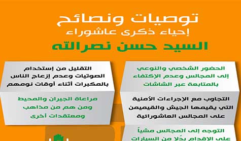 توصيات ونصائح السيد نصرالله حول إحياء المجالس العاشورائية 
