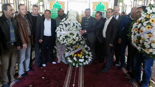 بالصور: حزب الله يحيي ذكرى الشهداء القادة بمراسم خاصة على ضريح الشهيد السيد عباس الموسوي في النبي شيت