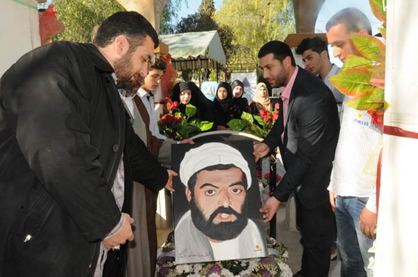 مراسم خاصة عند ضريح الشهيد الشيخ راغب حرب في جبشيت