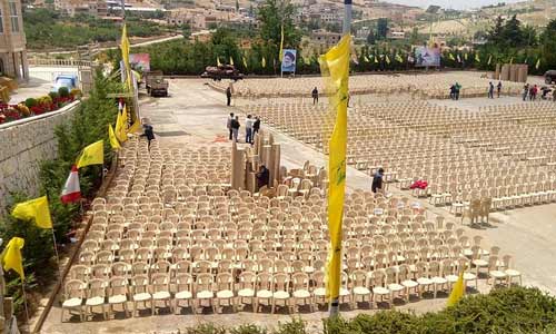 بالصور : حزب الله يستكمل التحضيرات للاحتفال المركزي بعيد المقاومة والتحرير في النبي شيت غداً