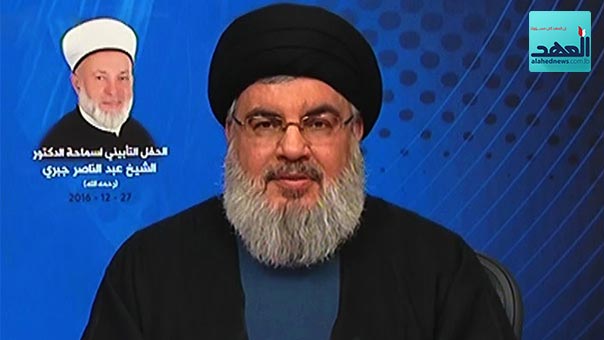السيد نصر الله في حفل تأبين الشيخ الجبري: محور المقاومة سيخرج من الحرب الكونية عليه منتصراً