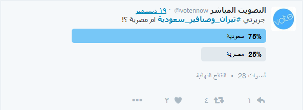 حرب افتراضية بين مصر والسعودية: #تيران_وصنافير؟