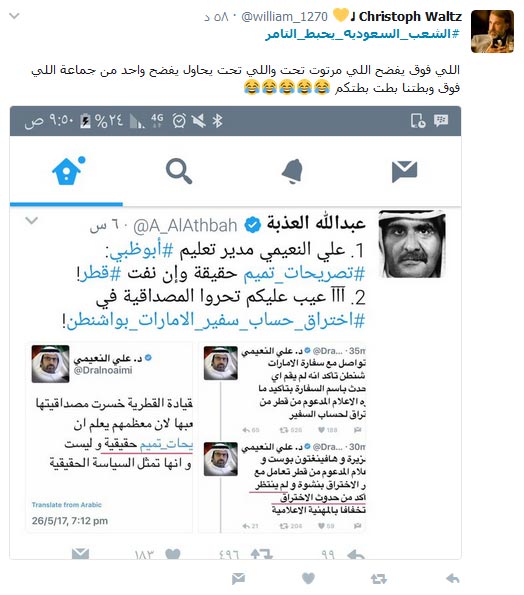 شماتة قطرية بعد قرصنة حساب السفير الإماراتي.. والحرب الافتراصية تستعر