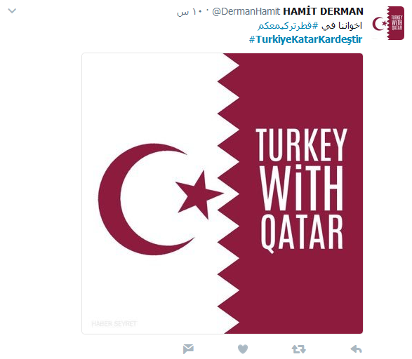 بعد #قطع_العلاقات_مع_قطر.. أتراك يطلقون TurkiyeKatarKardeştir#