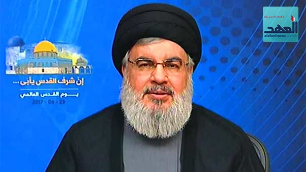 كلمة السيد نصر الله في احتفال يوم القدس العالمي في الضاحية الجنوبية 23-6-2017