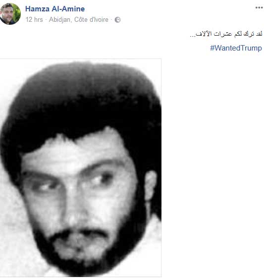 على مواقع التواصل: wantedtrump#