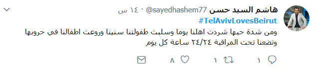 لبنانيون يتصدّون لـ #TelavivlovesBeirut: اسمها تلّ الربيع