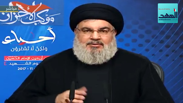 السيد نصر الله: إهانة رئيس الحكومة اللبنانية إهانة لكل لبناني والسعودية تشن حربا على لبنان وعليها أن لا تضع القضاء على حزب الله هدفاً لها