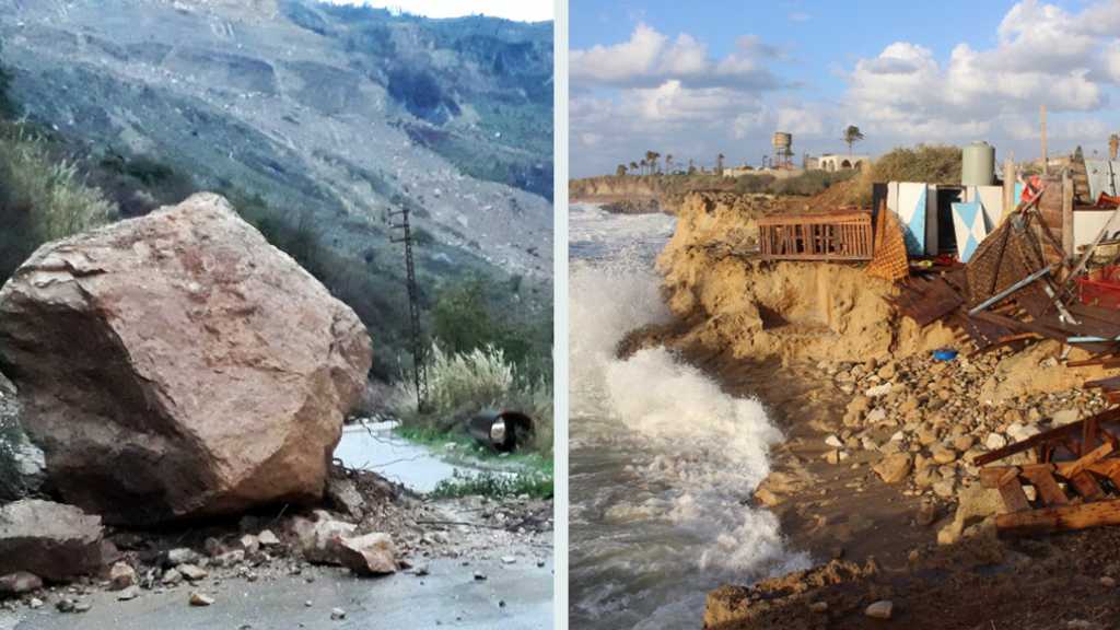 بالصور: أضرار من العاصفة الثلجية