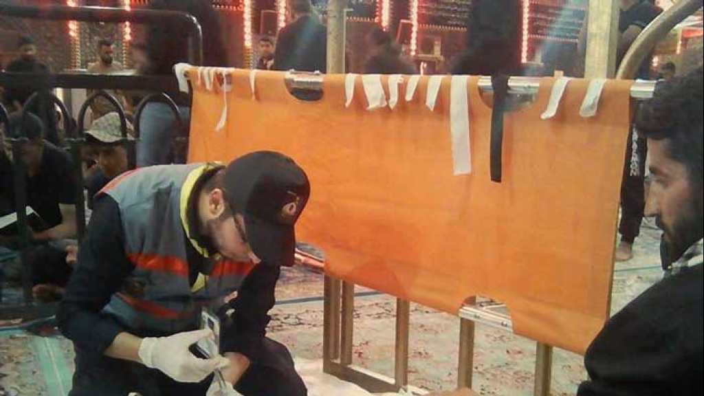 بالصور: الدفاع المدني الهيئة الصحية بخدمة زوار الامام الحسين داخل الحرم الشريف 