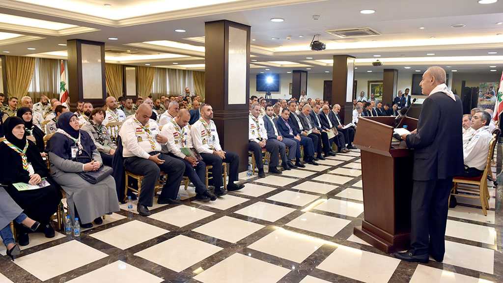 بري في مؤتمر كشافة الرسالة: لا عودة للفتنة الى لبنان و&rsquo;اسرائيل&rsquo; لا تستطيع الإعتداء علينا