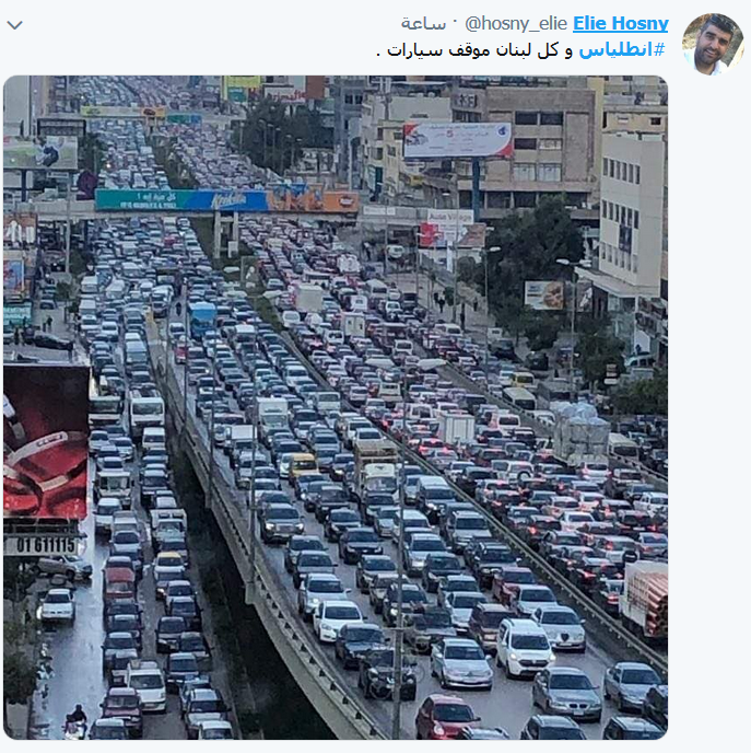 صورة تجتاح مواقع التواصل.. اللبنانيون عالقون على الطرقات