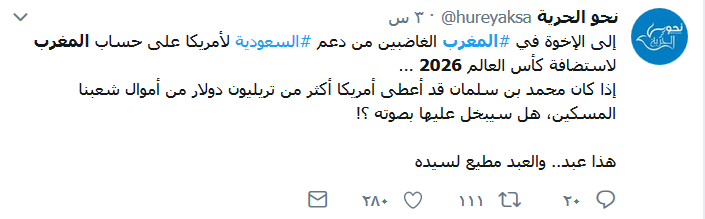 موجة تضامن عربية مع المغرب بعد خسارته استضافة المونديال