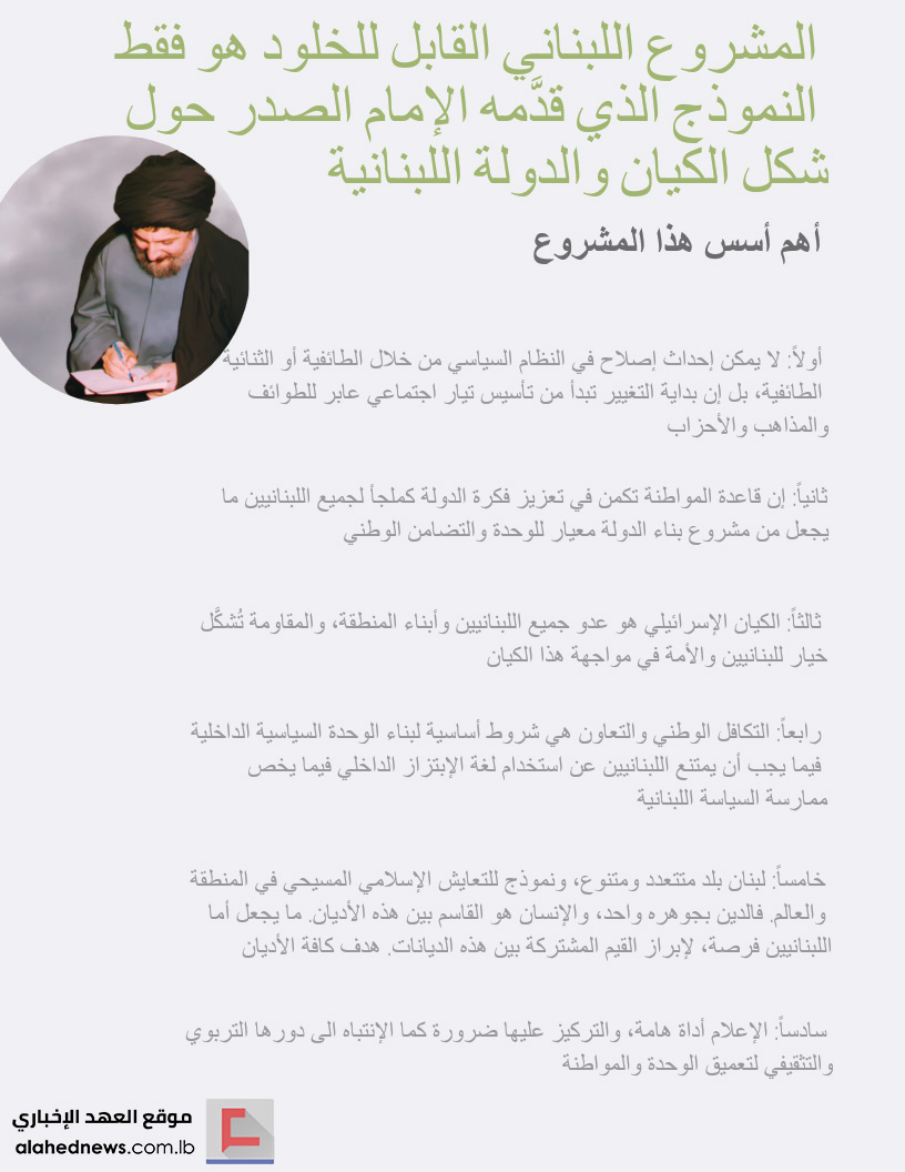 نموذج الدولة والكيان في فكر الإمام موسى الصدر