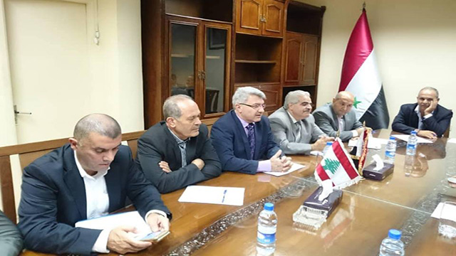 وزراء الصناعة والزراعة والأشغال اللبنانيون.. في دمشق